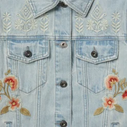 Stetson Embroidered Denim Jacket Blue Sale