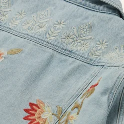 Stetson Embroidered Denim Jacket Blue Sale