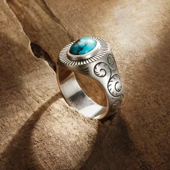 Stetson Filigree Ring with Turquoise Sale