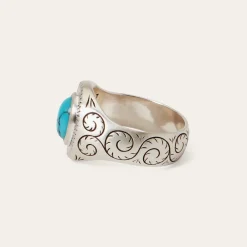 Stetson Filigree Ring with Turquoise New