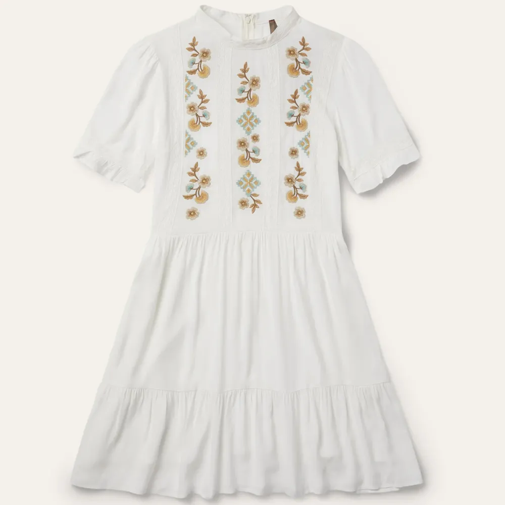 Stetson Flat Weave Dress White Clearance