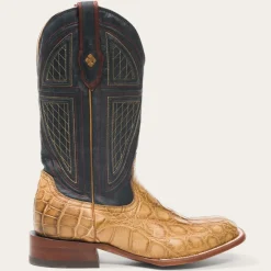 Stetson Flaxville Honey Alligator Vamp Blue 13"Shaft Tan New