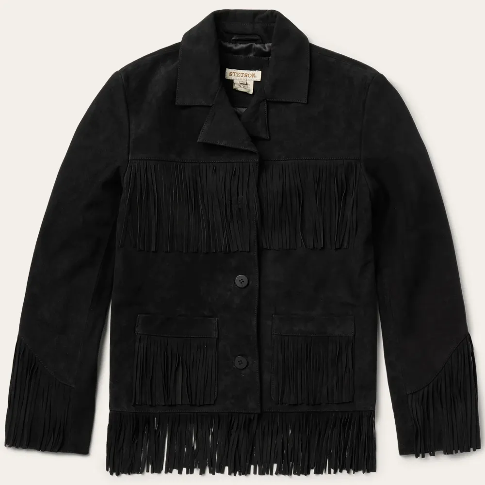 Stetson Fringe Suede Jacket Black Best
