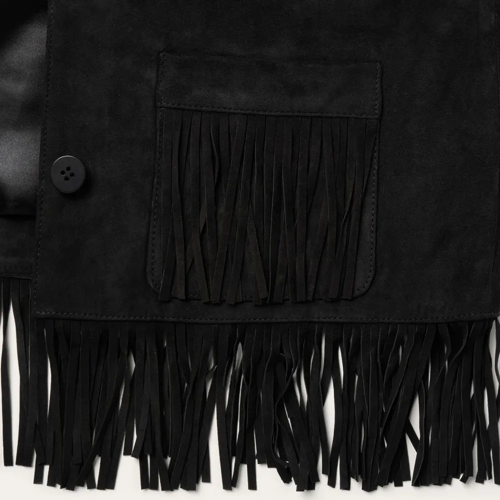 Stetson Fringe Suede Jacket Black Best