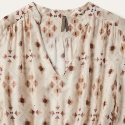 Stetson Gaucho Herringbone Dress White