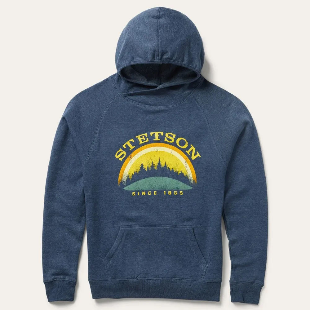 Stetson Great Outdoors Hooded Sweatshirt Blue Clearance