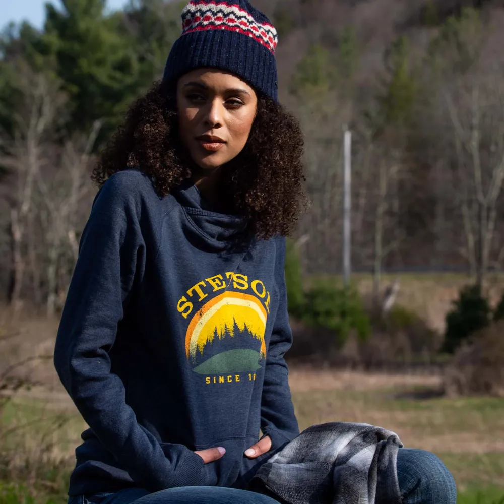 Stetson Great Outdoors Hooded Sweatshirt Blue Clearance