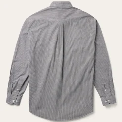 Stetson Geo Print Button Front Shirt Grey