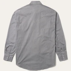Stetson Geo Print Western Shirt Grey Clearance