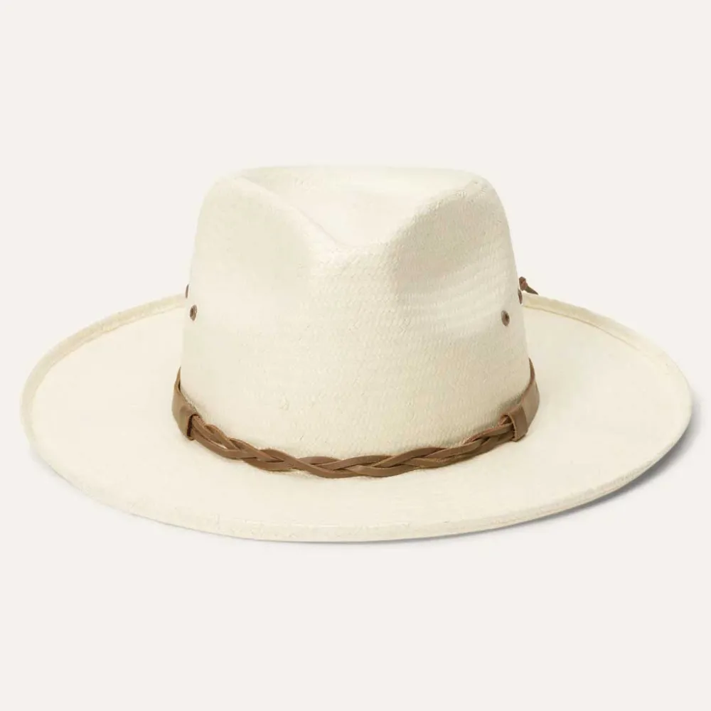 Stetson Helena Straw Fedora Natural Discount