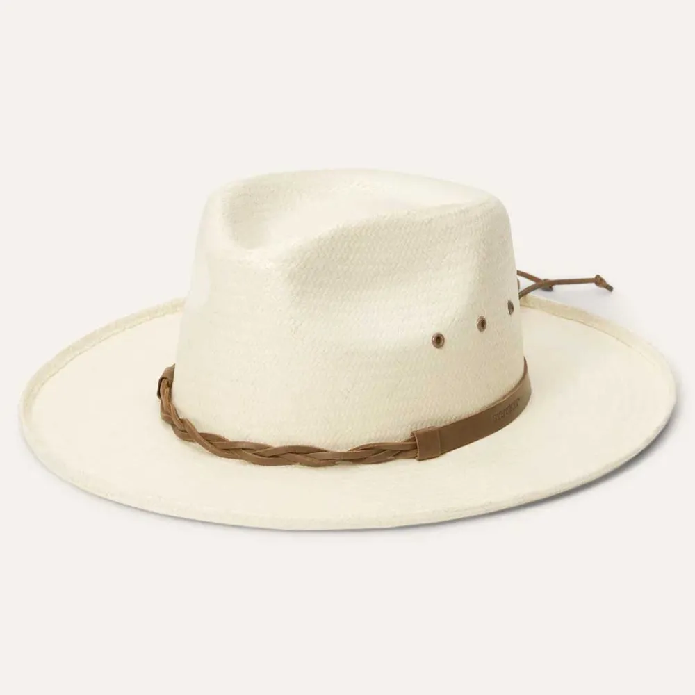 Stetson Helena Straw Fedora Natural Discount