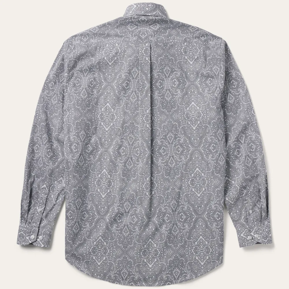Stetson Highland Paisley Button-Front Shirt Grey Clearance