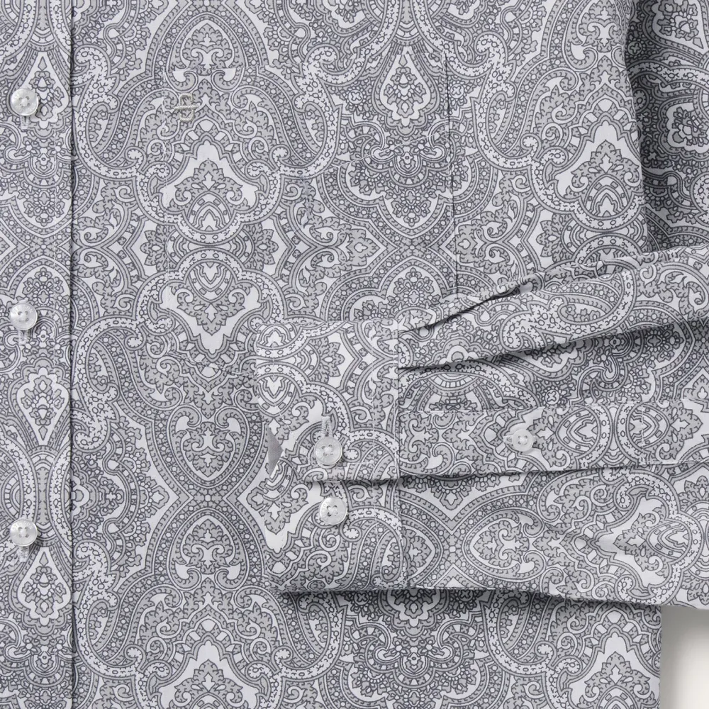 Stetson Highland Paisley Button-Front Shirt Grey Clearance