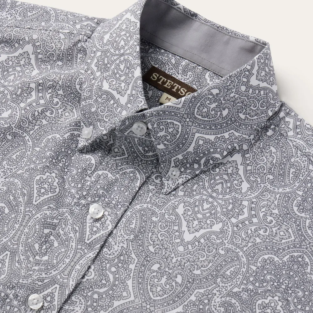 Stetson Highland Paisley Button-Front Shirt Grey Best