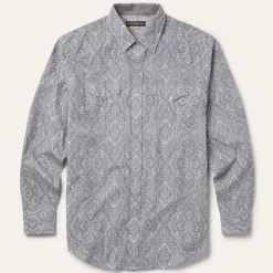 Stetson Highland Paisley Snap-Front Shirt Grey Sale
