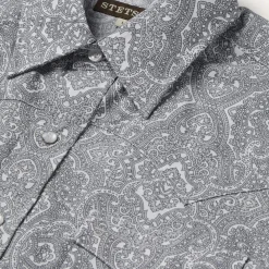 Stetson Highland Paisley Snap-Front Shirt Grey Sale