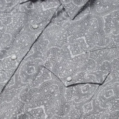 Stetson Highland Paisley Snap-Front Shirt Grey Sale