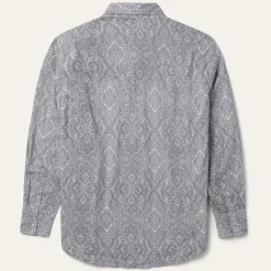 Stetson Highland Paisley Snap-Front Shirt Grey Discount