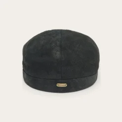 Stetson Hood Weathered Leather Ivy Cap Black Clearance