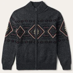 Stetson Horizontal Aztec Cardigan Grey Hot