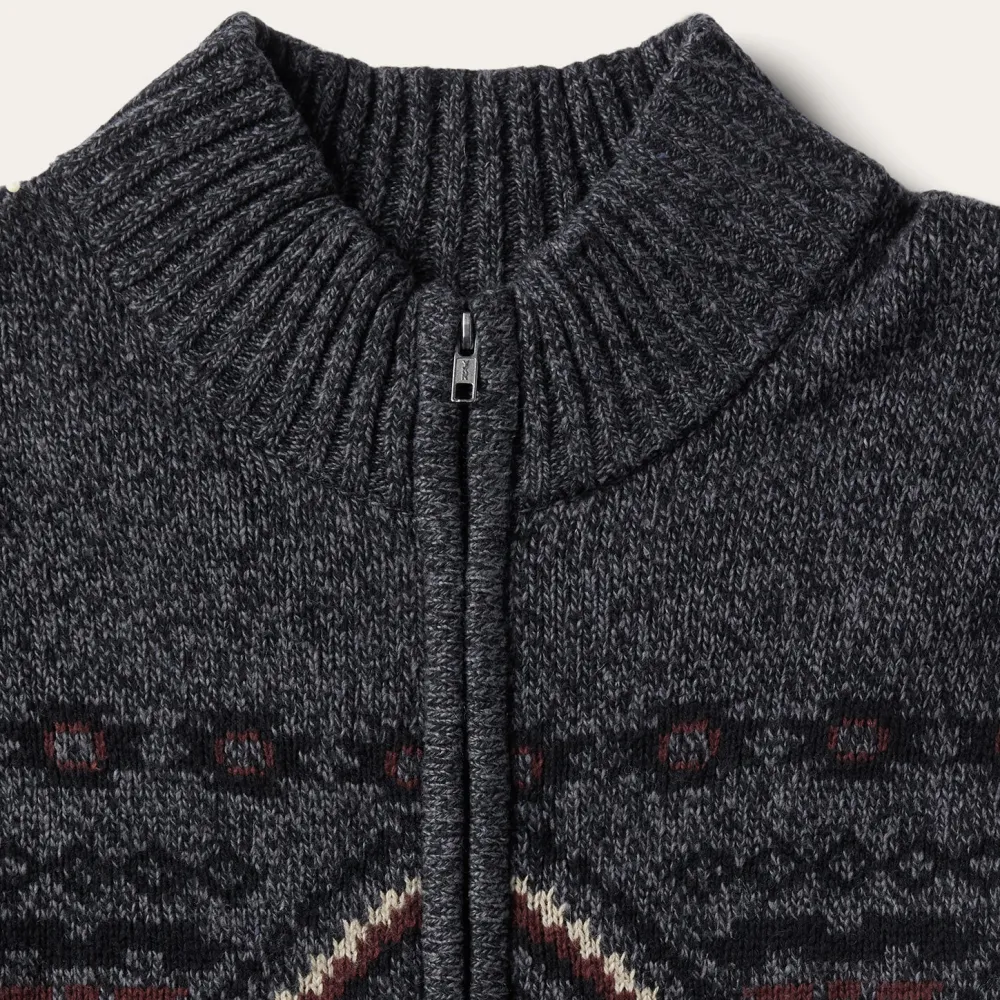 Stetson Horizontal Aztec Cardigan Grey