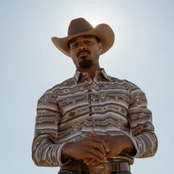 Stetson Horizontal Aztec Print Western Shirt Brown Sale