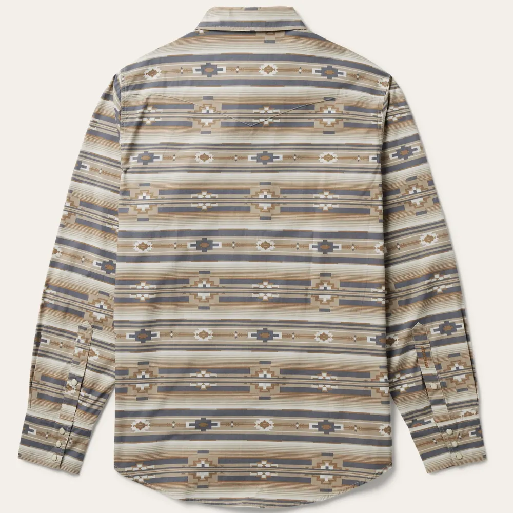 Stetson Horizontal Aztec Print Western Shirt Brown Sale