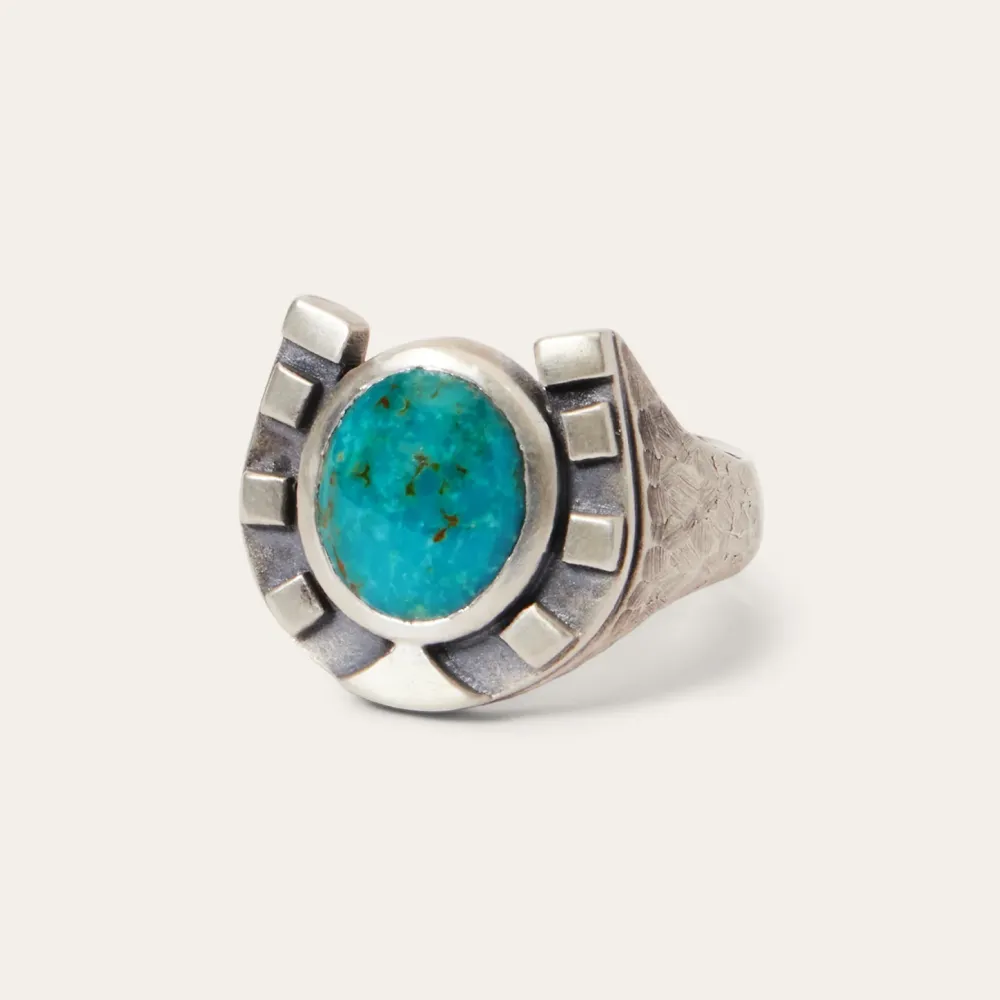 Stetson Horseshoe Ring with Turquoise Hot
