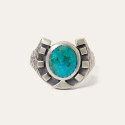 Stetson Horseshoe Ring with Turquoise Sale