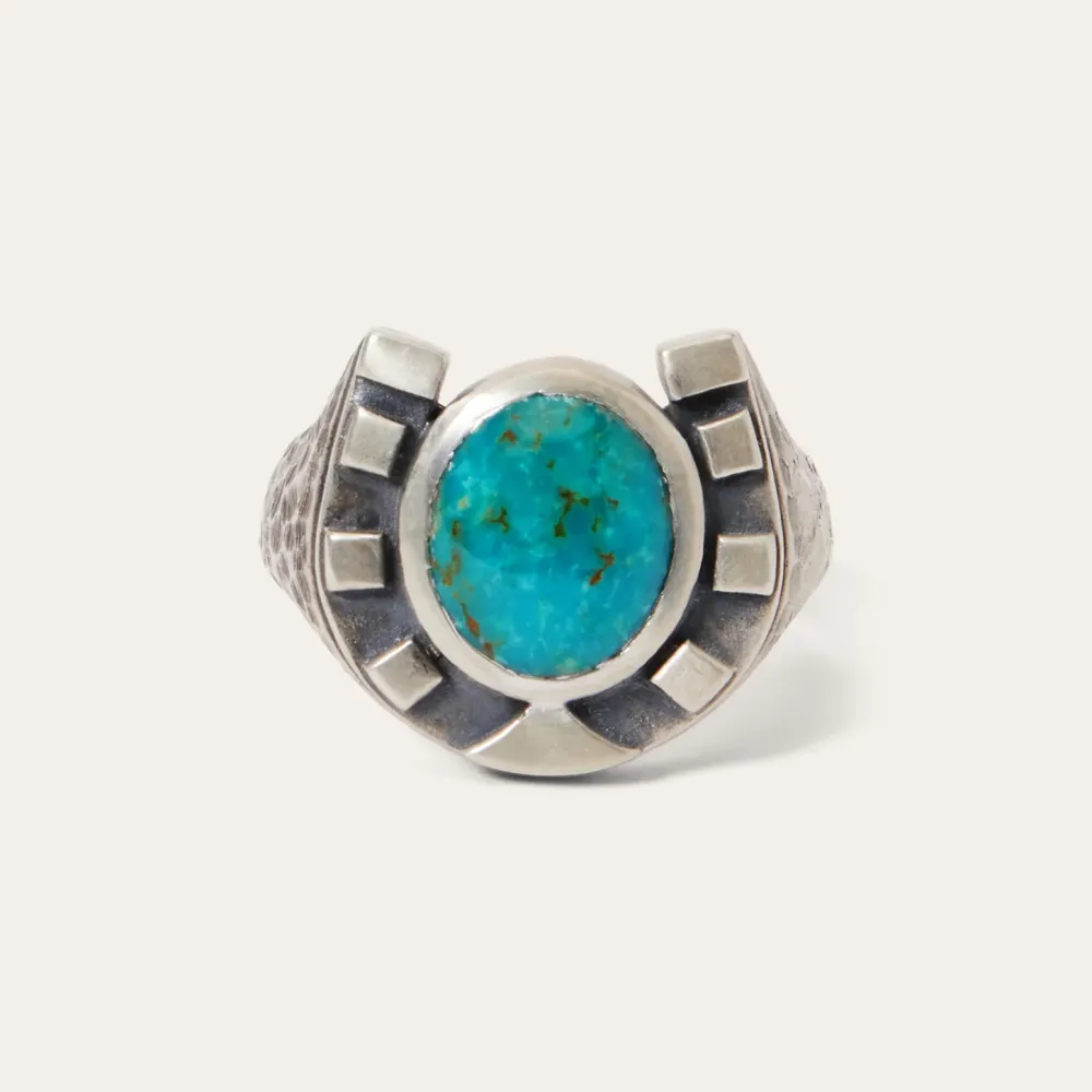 Stetson Horseshoe Ring with Turquoise Sale
