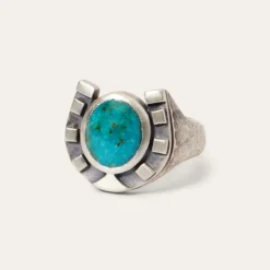 Stetson Horseshoe Ring with Turquoise Sale
