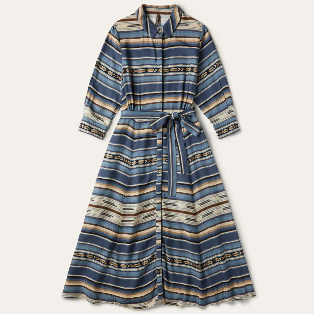 Stetson Indigo Serape Print Dress Blue Hot