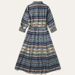 Stetson Indigo Serape Print Dress Blue Hot