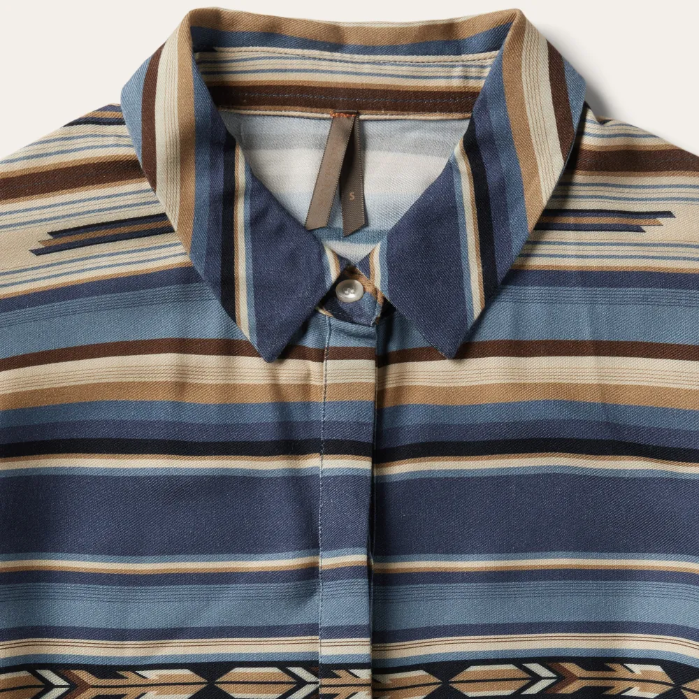 Stetson Indigo Serape Print Dress Blue Hot