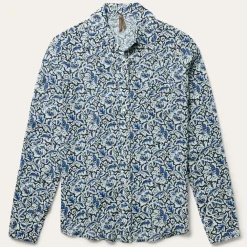 Stetson Indigo Tapestry Print Shirt Blue Clearance