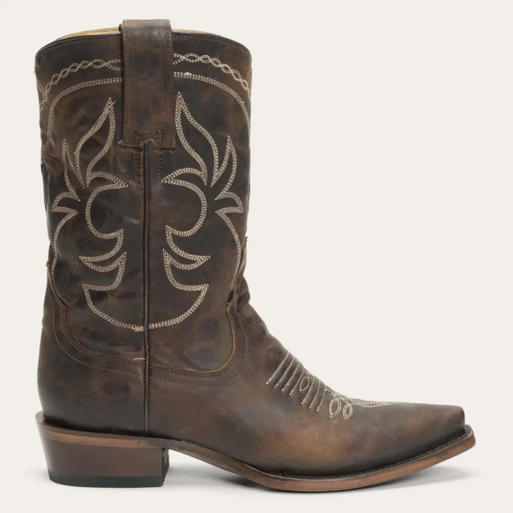 Stetson Iris Mid-Calf Embroidered Boot Brown Hot