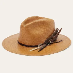 Stetson Juno Shantung Straw Fedora Sand Online