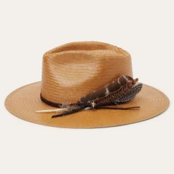 Stetson Juno Shantung Straw Fedora Sand Online