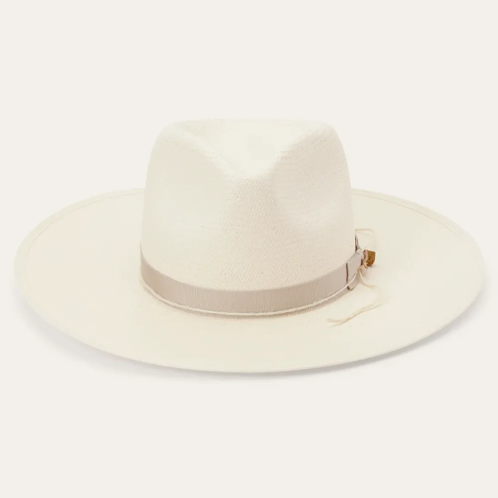 Stetson JW Marshall Straw Flat Brim Hat Natural Clearance