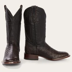 Stetson Kaycee Caiman Belly Cowboy Boot Brown Outlet