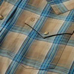 Stetson Khaki Ombre Plaid Shirt Brown Outlet