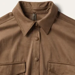 Stetson Khaki Suede Western Shirt Tan New