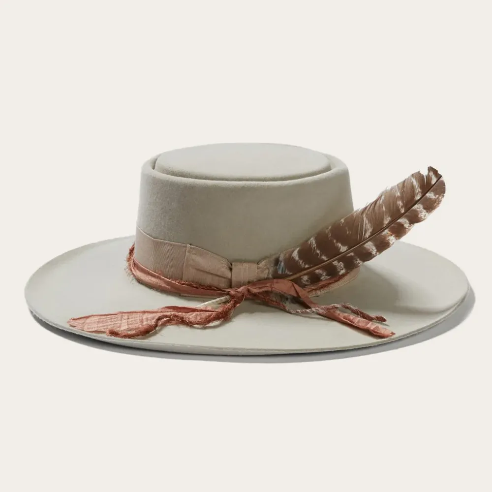 Stetson Kings Row Firm Felt Hat Silver Grey Outlet