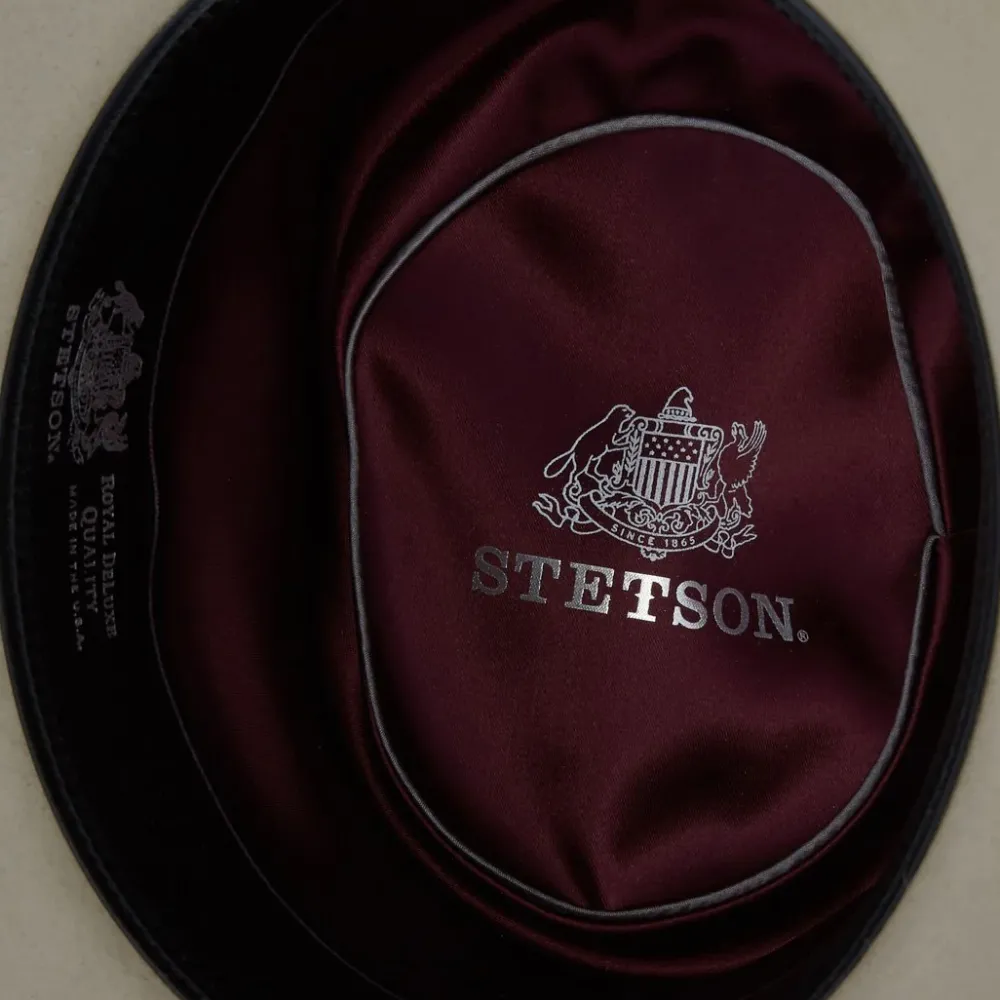 Stetson Kings Row Firm Felt Hat Silver Grey Outlet