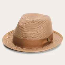 Stetson Latte Milan Fedora Cognac Outlet