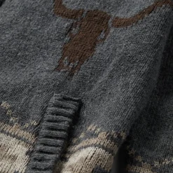 Stetson Longhorn Cardigan Grey New