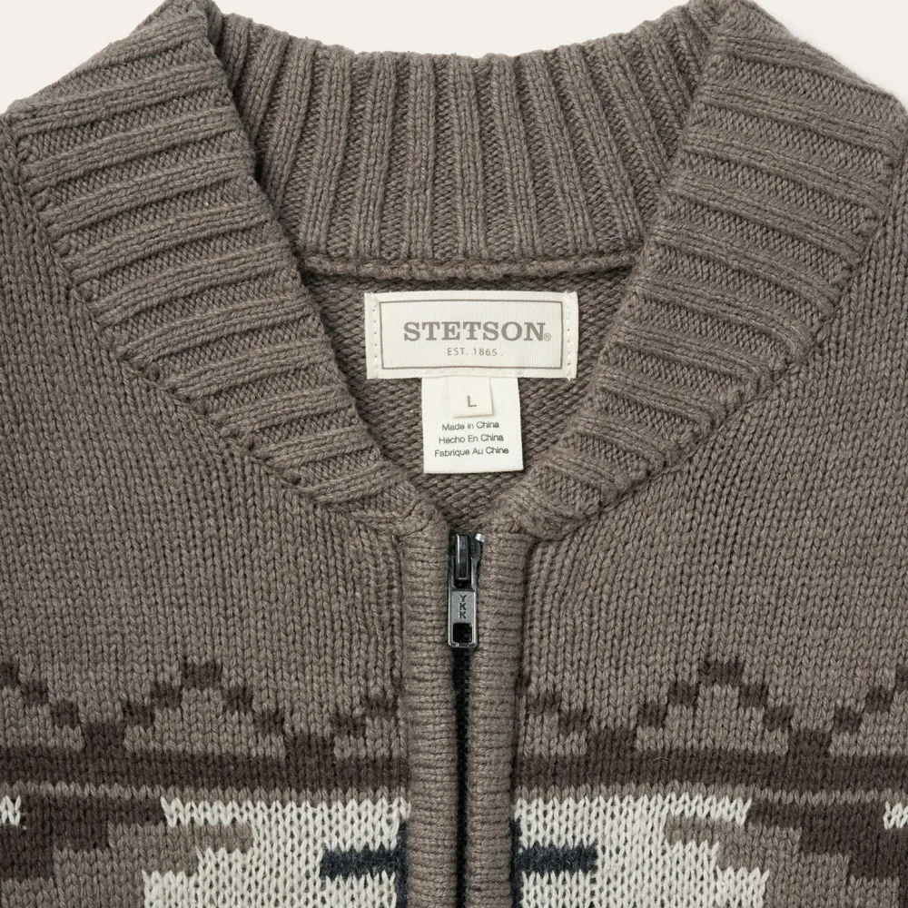 Stetson Longhorn Cardigan Brown