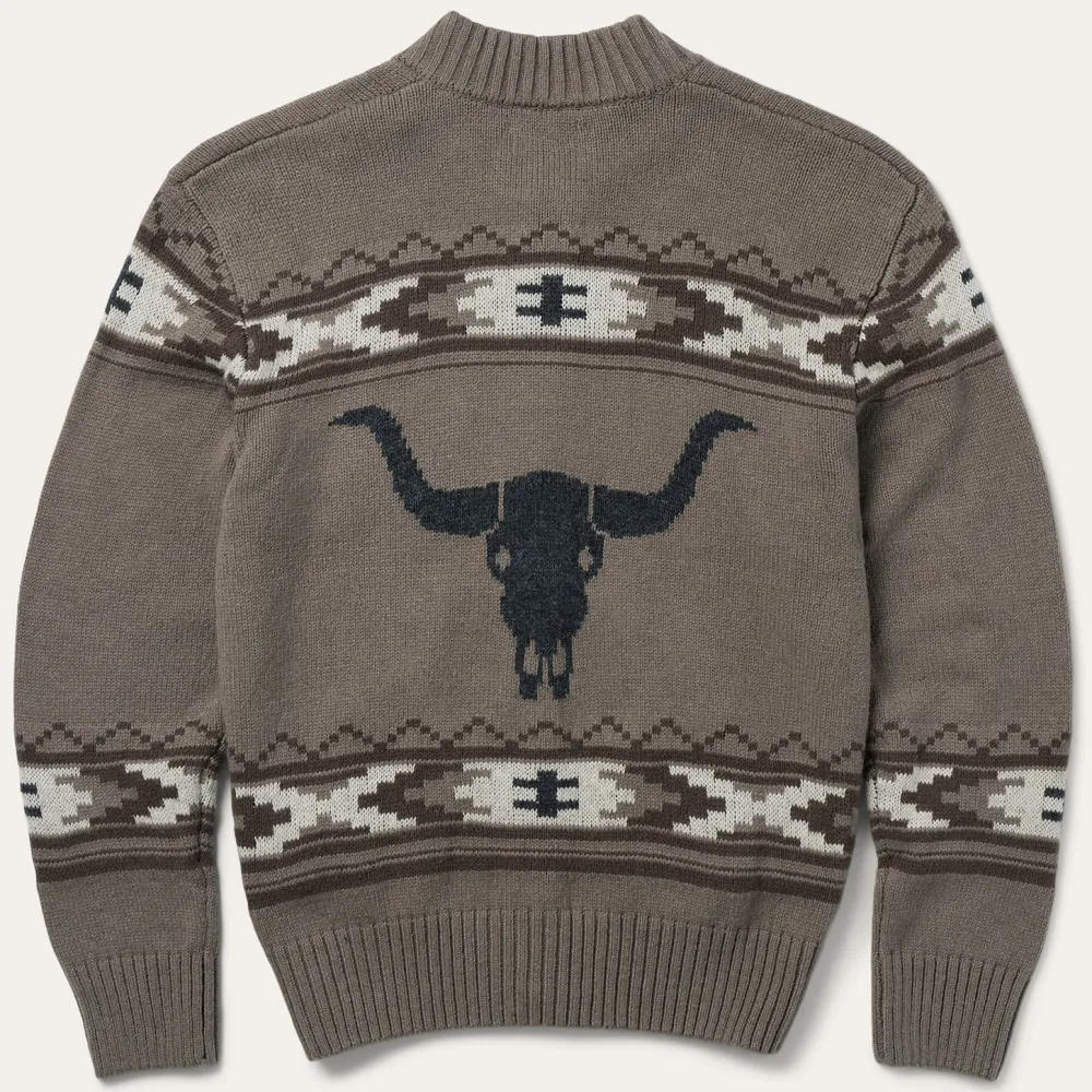 Stetson Longhorn Cardigan Brown New