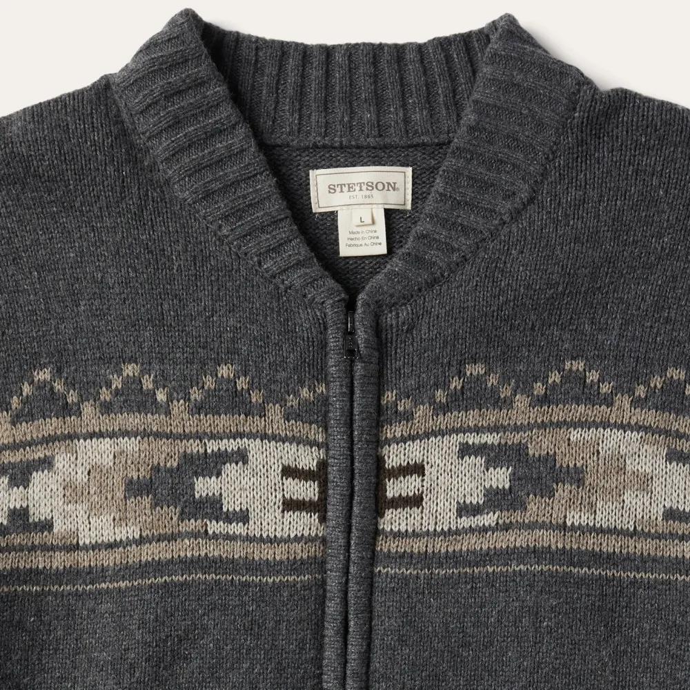 Stetson Longhorn Cardigan Grey Clearance