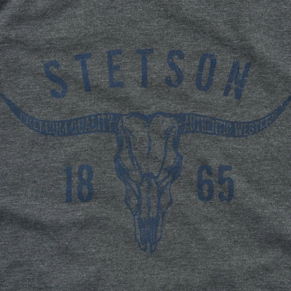 Stetson Longhorn Graphic Tee Grey Sale